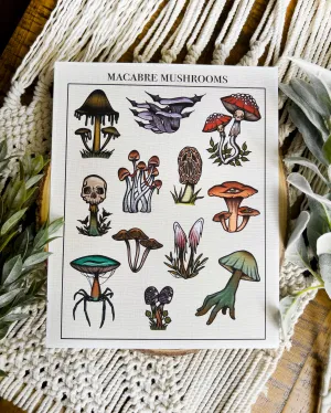Macabre Mushrooms Print