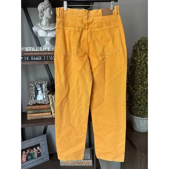 Madewell Baggy Straight Jeans Garment-Dyed Edition Ochre Fresco Womens Size 28