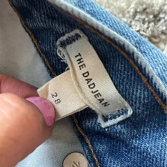 Madewell dad jeans Bleached splatter Edition straight leg loose fit 28