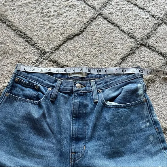 Madewell dad jeans Bleached splatter Edition straight leg loose fit 28