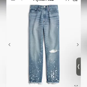 Madewell dad jeans Bleached splatter Edition straight leg loose fit 28