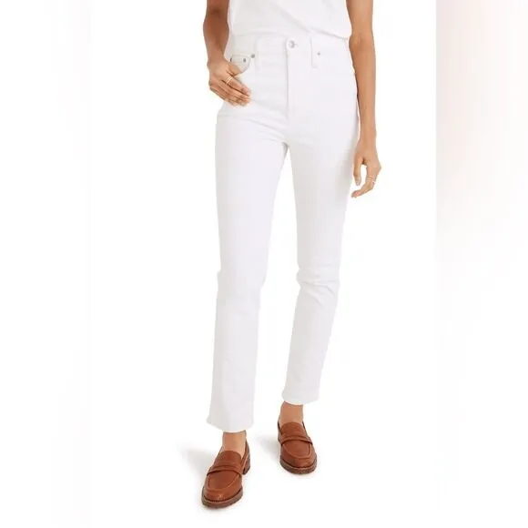 Madewell NWT High Rise Perfect Vintage Jeans Size 32 in Tile White