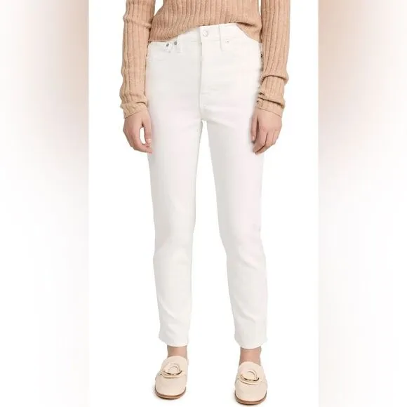 Madewell NWT High Rise Perfect Vintage Jeans Size 32 in Tile White