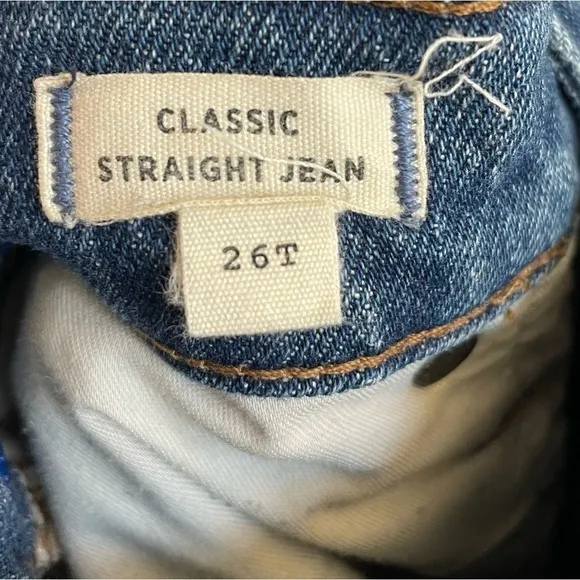 Madewell Tall Classic Straight Jeans in Coldbrook Wash, Size 26T