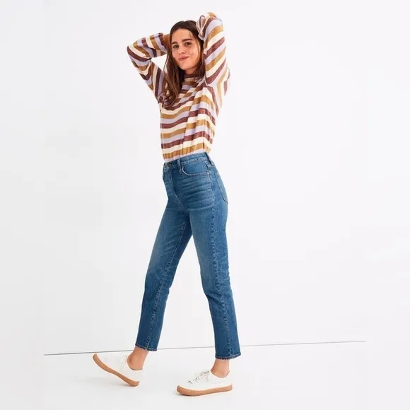 Madewell Tall Classic Straight Jeans in Coldbrook Wash, Size 26T