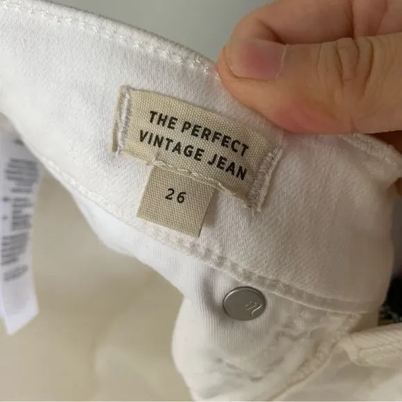 Madewell The High-Rise Perfect Vintage Jean in Tile White Sz 26
