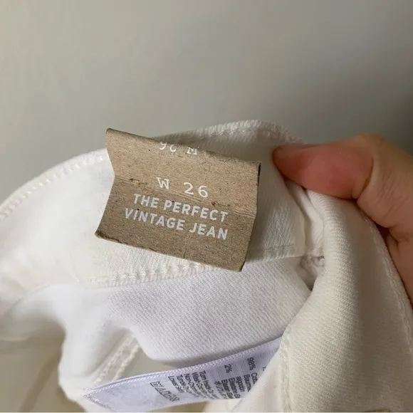 Madewell The High-Rise Perfect Vintage Jean in Tile White Sz 26