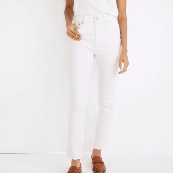 Madewell The High-Rise Perfect Vintage Jean in Tile White Sz 26