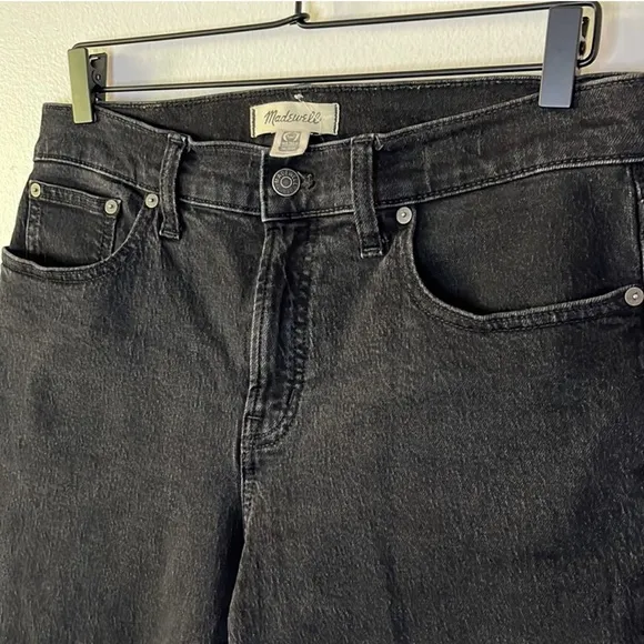 Madewell The Mid-Rise Perfect Vintage Jeans in Clean Black Wash size 29