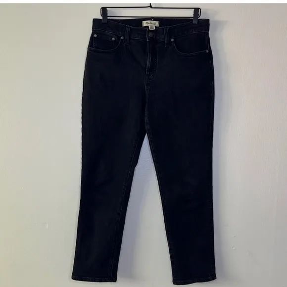 Madewell The Mid-Rise Perfect Vintage Jeans in Clean Black Wash size 29