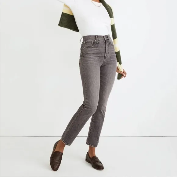 Madewell The Perfect Vintage Ankle Jean in Dennison Wash Grey Size 27
