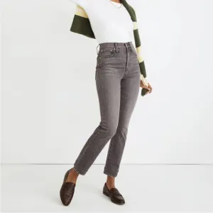 Madewell The Perfect Vintage Ankle Jean in Dennison Wash Grey Size 27