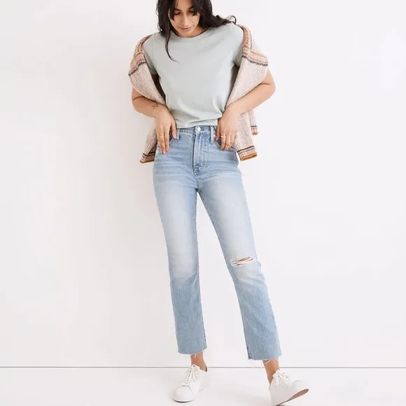 MADEWELL- The Perfect Vintage Jean in Coney Wash: Destroyed Edition