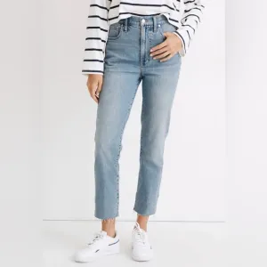 Madewell The Perfect Vintage Jean in Ellicott Wash Straight Leg Raw Hem Size 29