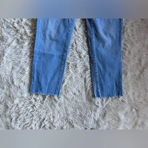 Madewell The Perfect Vintage Jean in Ellicott Wash Straight Leg Raw Hem Size 29