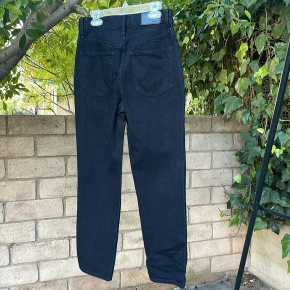Madewell The Petite Perfect Vintage Jean in Stone Black Knee-Slit Edition