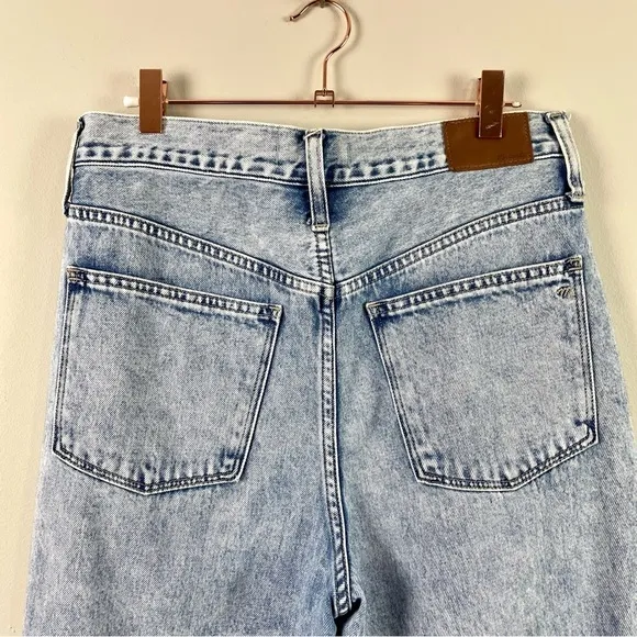 Madewell The Pleated Mom Jean in Phair Wash Size 29