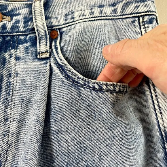 Madewell The Pleated Mom Jean in Phair Wash Size 29