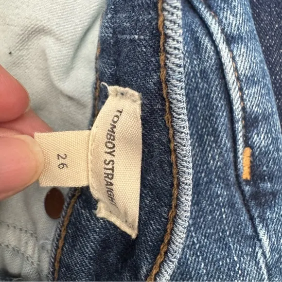 Madewell Tomboy Straight Jeans in Chaseley Wash Size 26