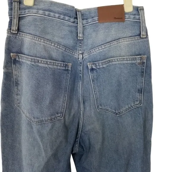 Madewell Womens 26 Blue Medium Wash Denim Distress
