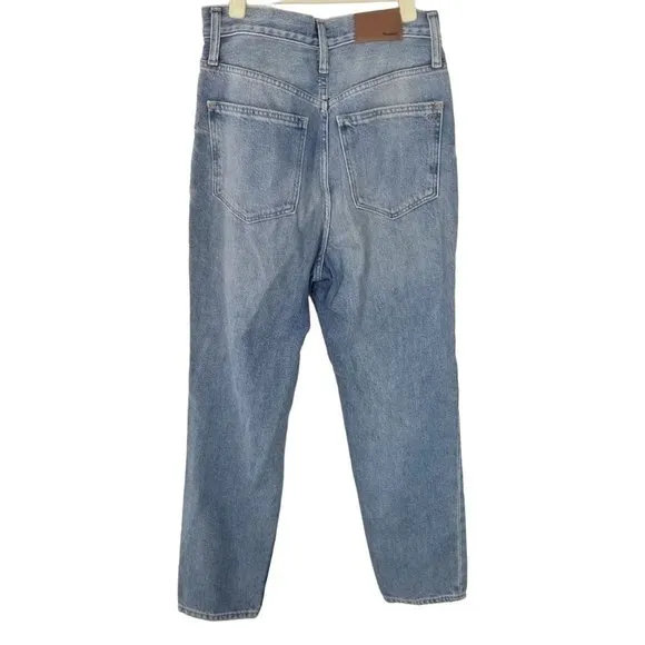 Madewell Womens 26 Blue Medium Wash Denim Distress
