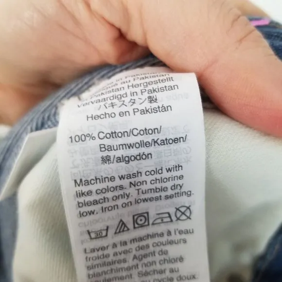 Madewell Womens 26 Blue Medium Wash Denim Distress