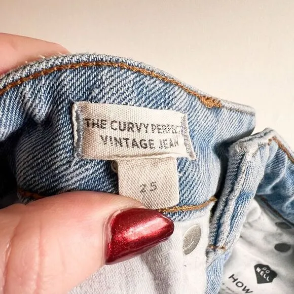 Madewell The Curvy Perfect Vintage Jean Size 25