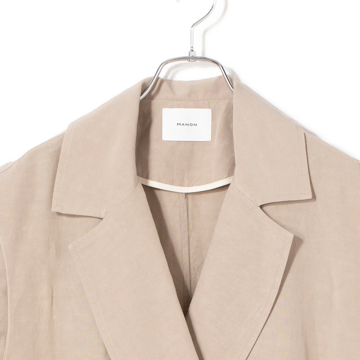 MANON | マノン　RAYON LINEN NO SLEEVE JKT