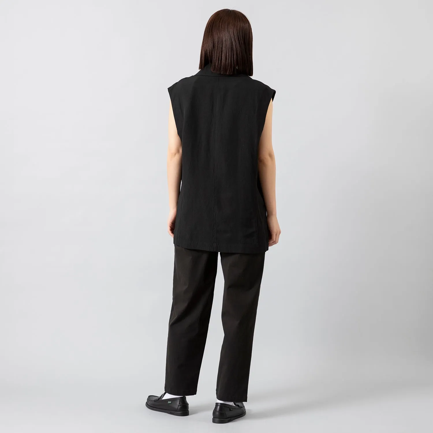 MANON | マノン　RAYON LINEN NO SLEEVE JKT