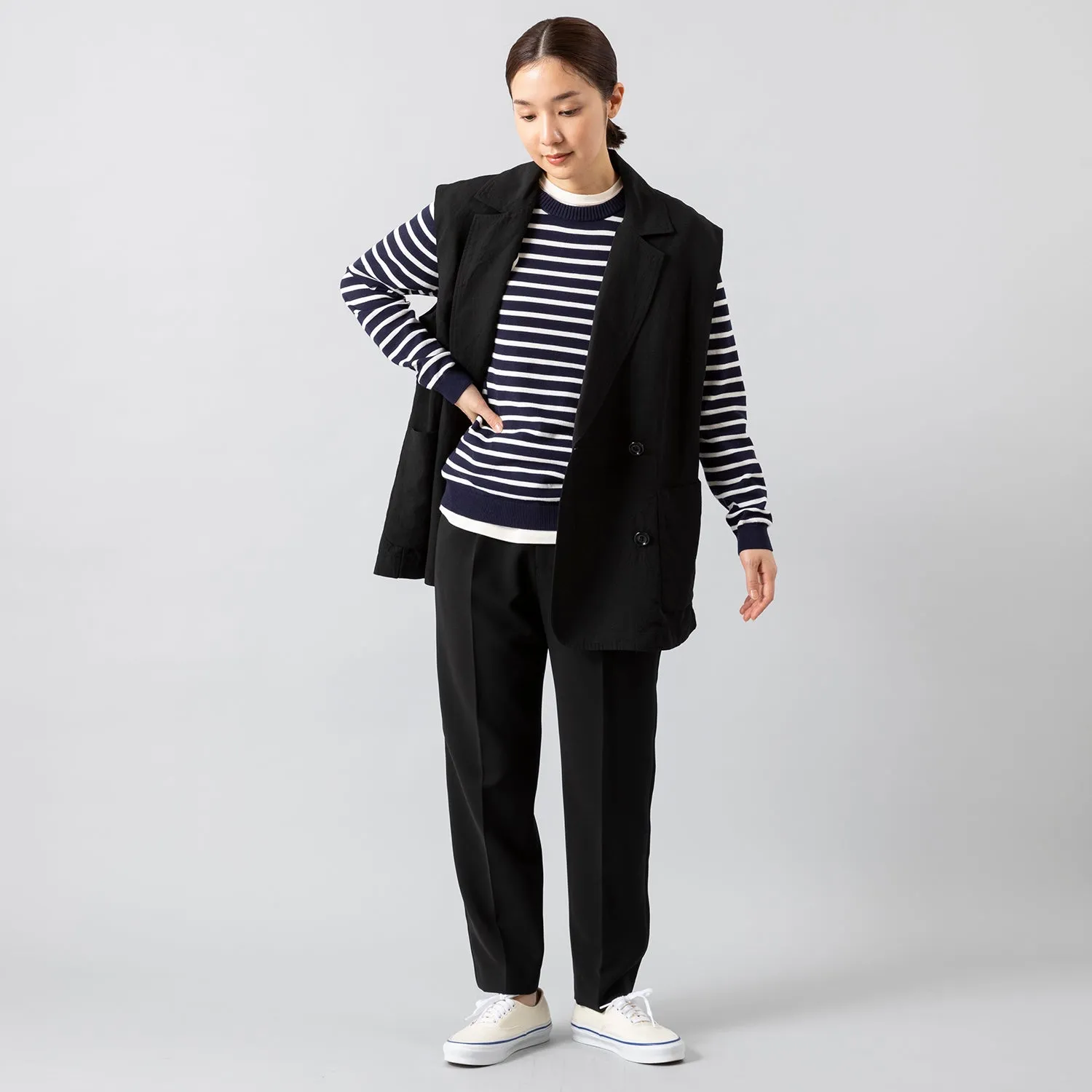 MANON | マノン　RAYON LINEN NO SLEEVE JKT