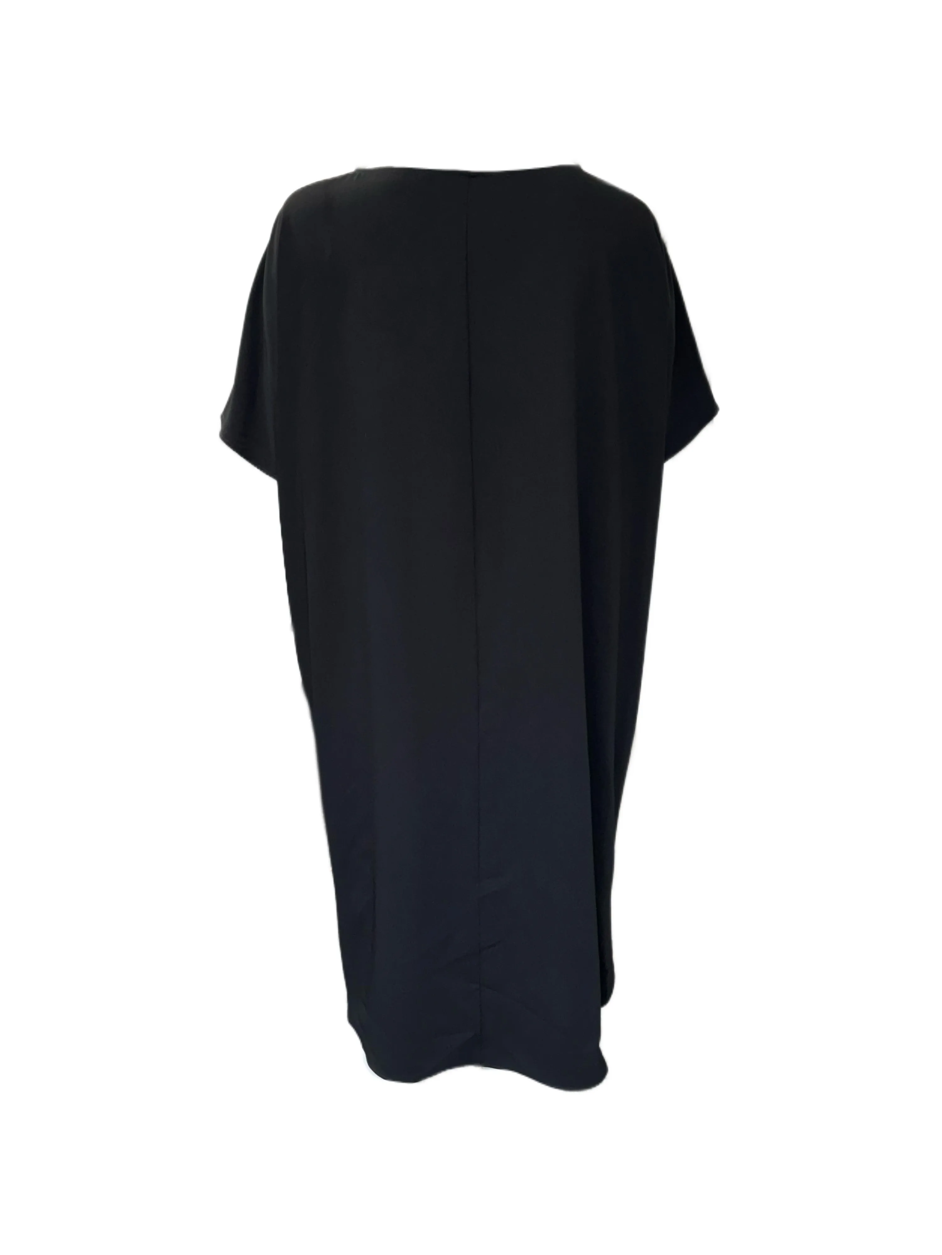 Marina Rinaldi Women's Black Dalmata Pullover Shift Dress NWT