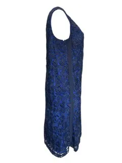 Marina Rinaldi Women's Blue Desideri Zipper Closure Shift Dress Size 20W/29 NWT