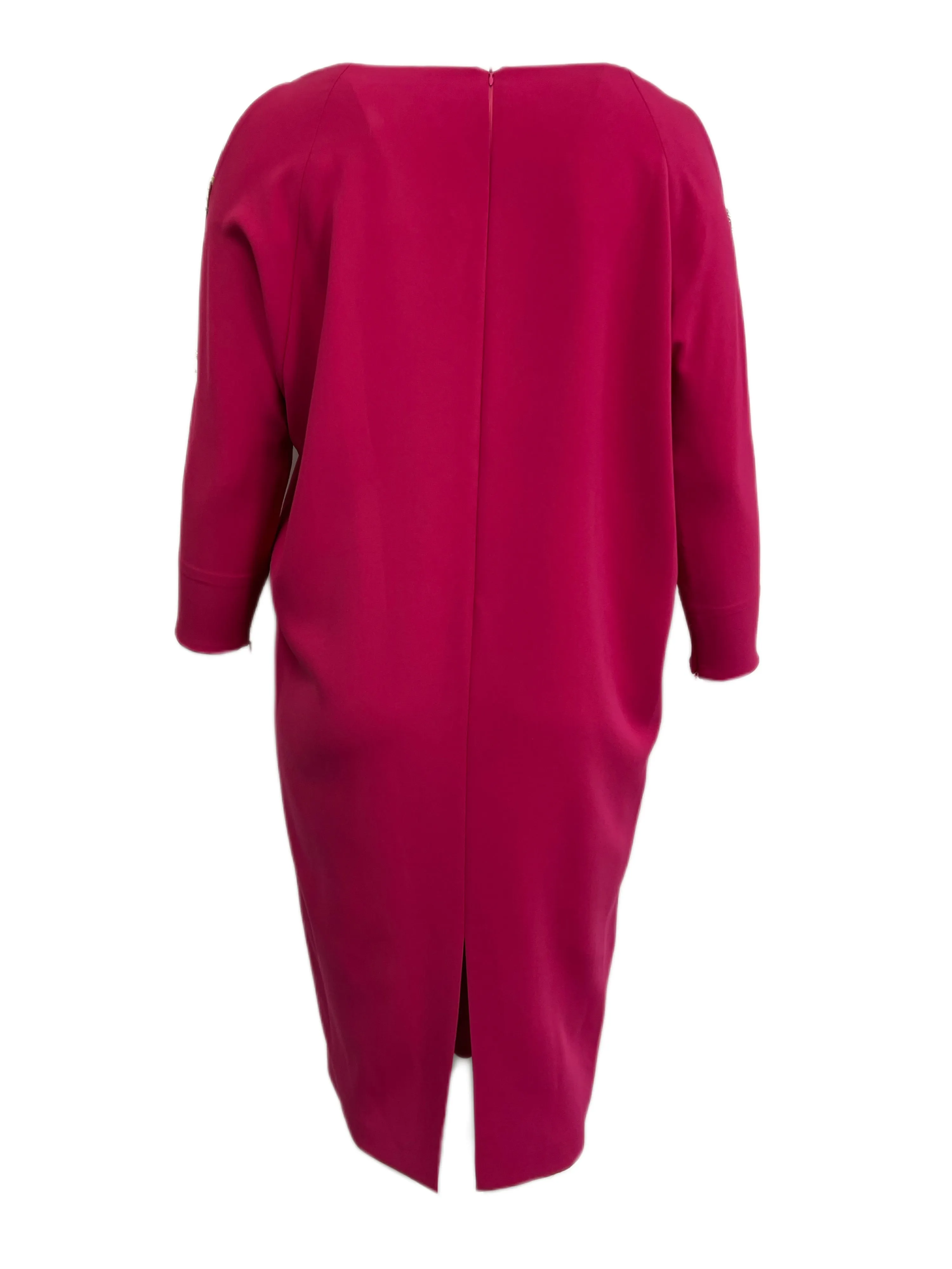 Marina Rinaldi Women's Pink Donata Split Sleeve Shift Dress Size 12W/21 NWT