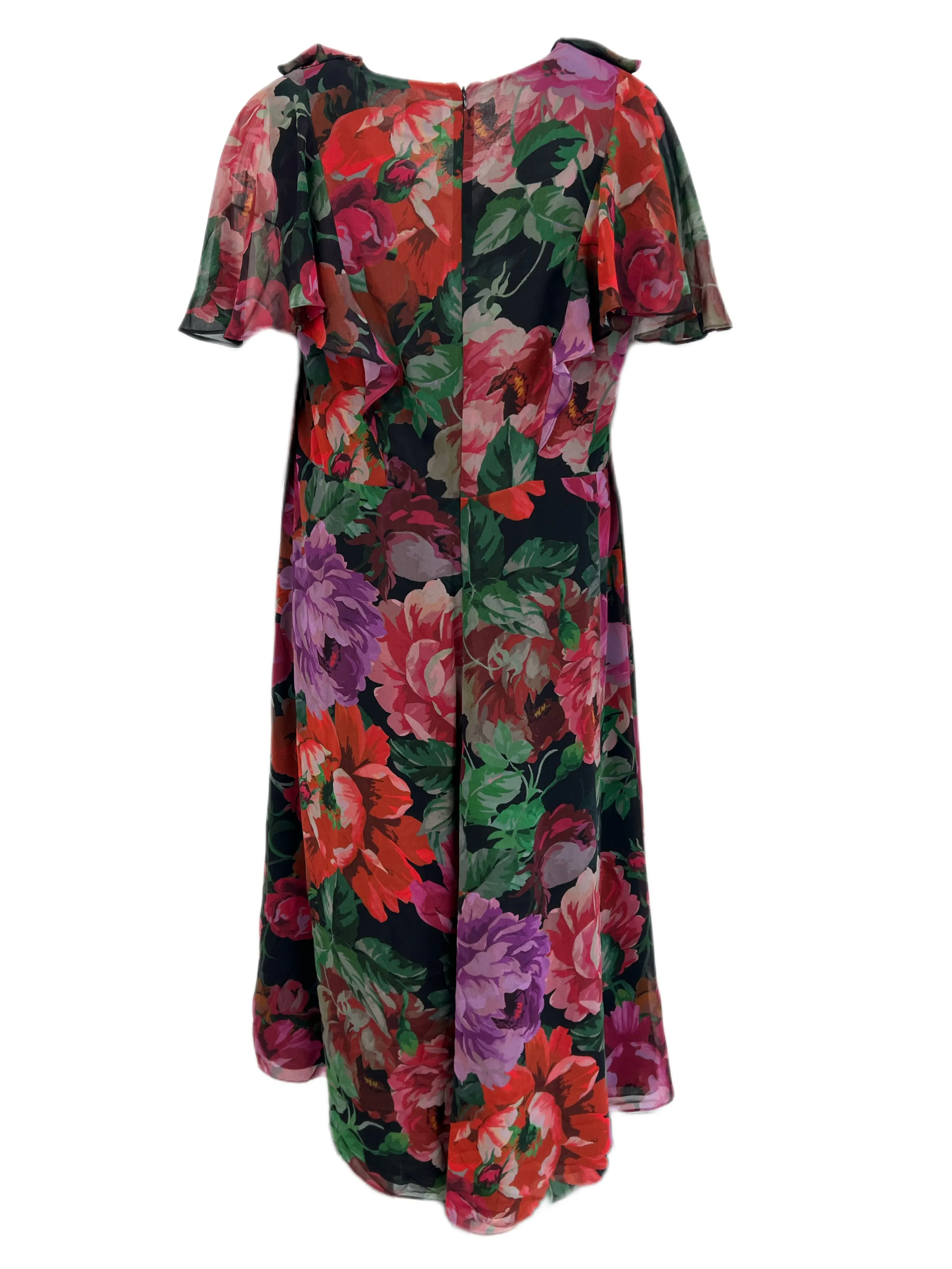 Marina Rinaldi Women's Red Derosa Butterfly Sleeve Shift Dress NWT