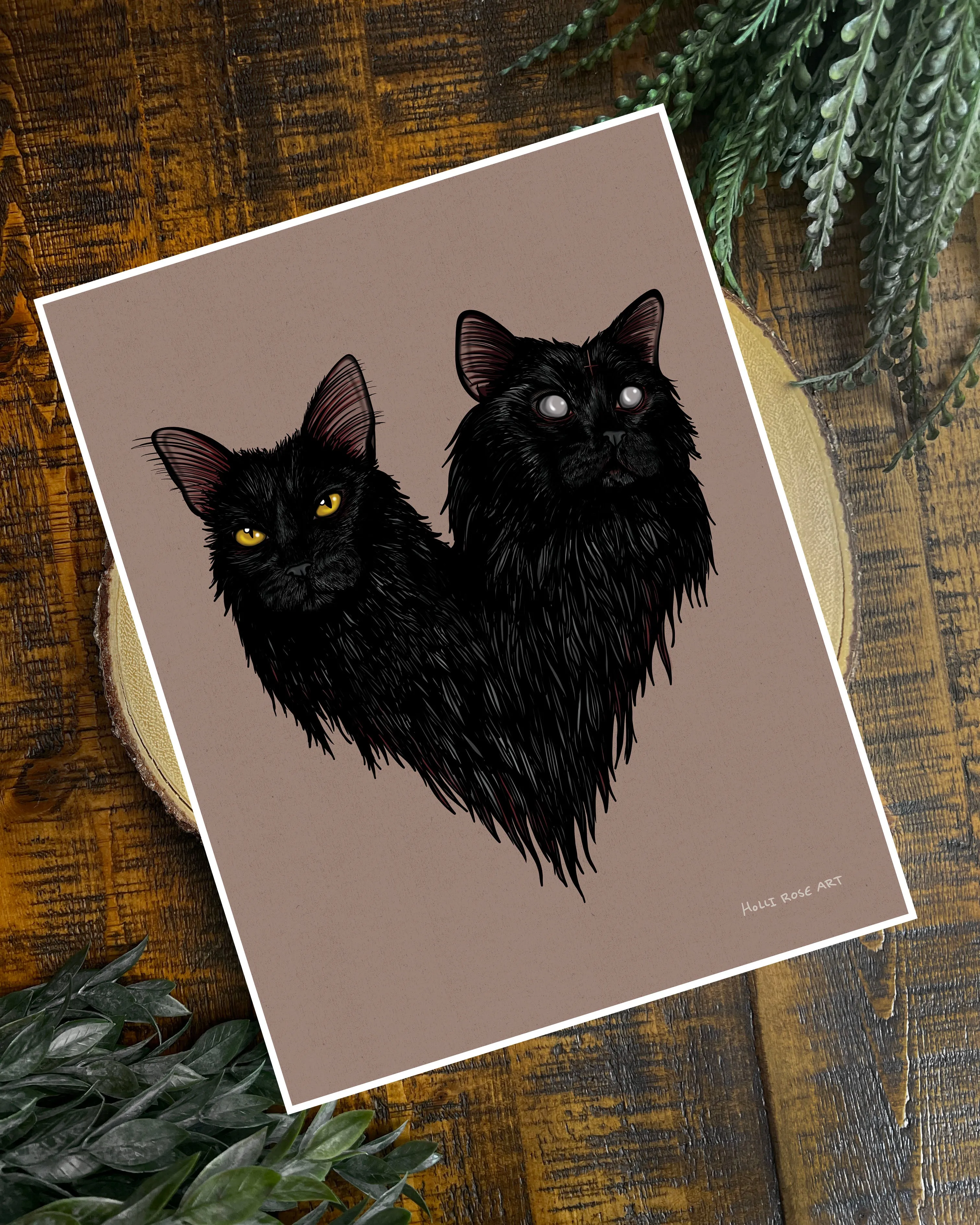 Meep and Moe Cat Print