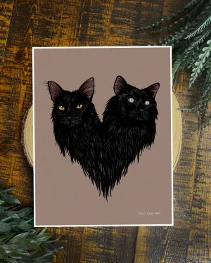 Meep and Moe Cat Print