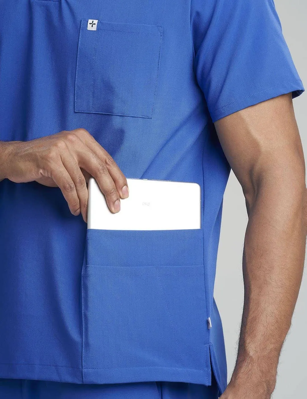 Mens Utility Scrub Top - Royal Blue