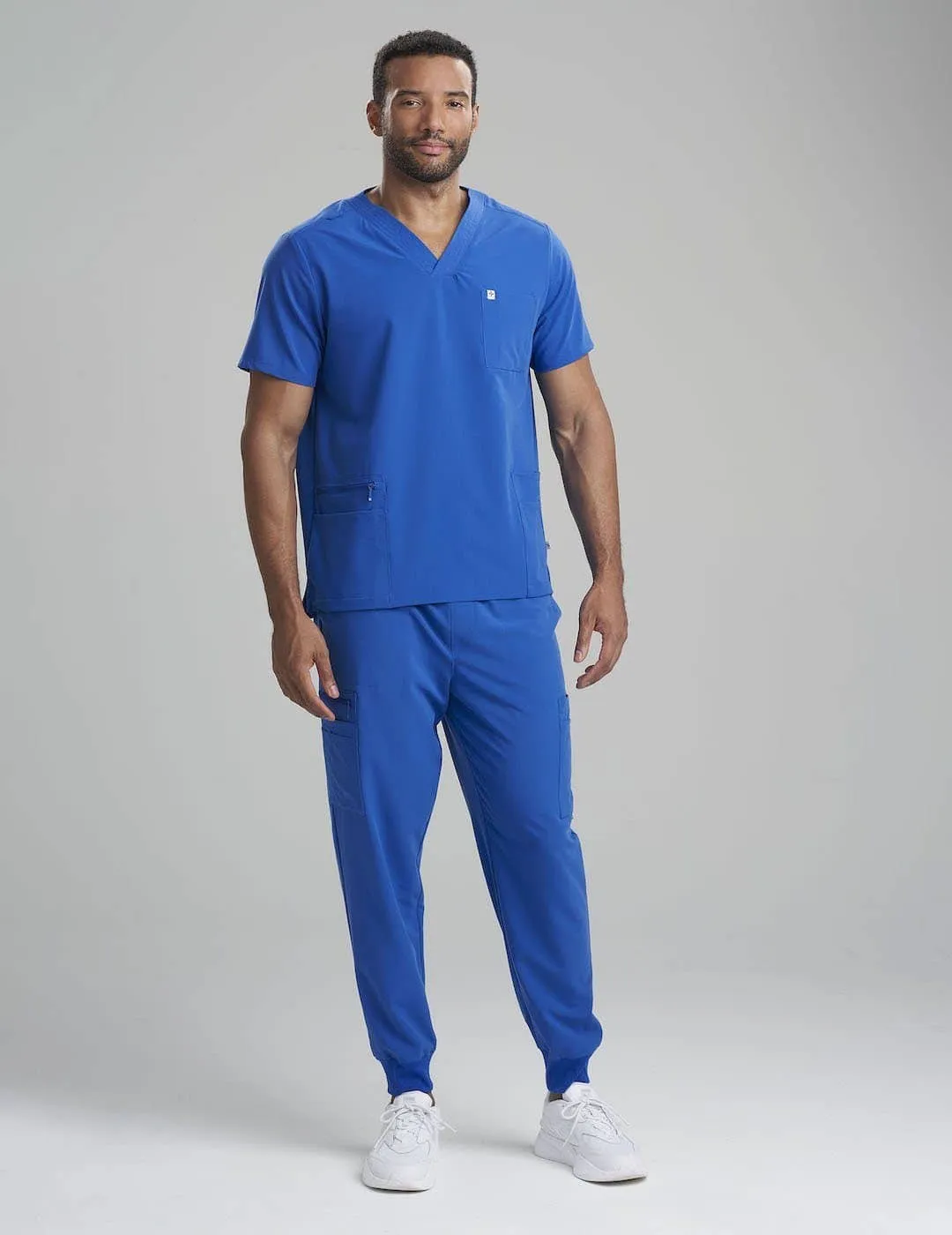 Mens Utility Scrub Top - Royal Blue