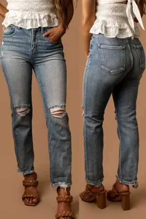 Mia Distressed Ankle Straight Jeans | FINAL SALE