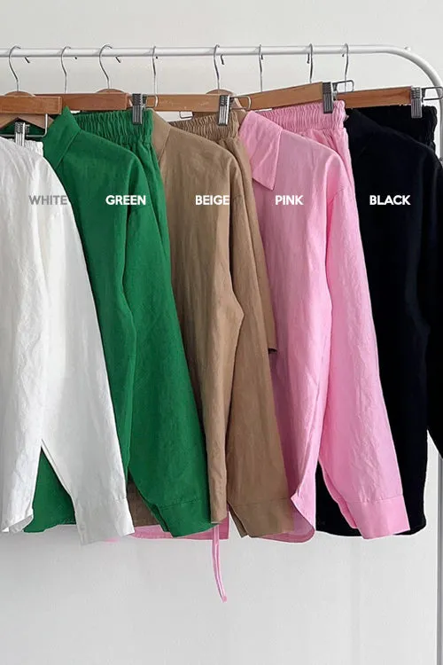 Mia Openback Linen Shirt