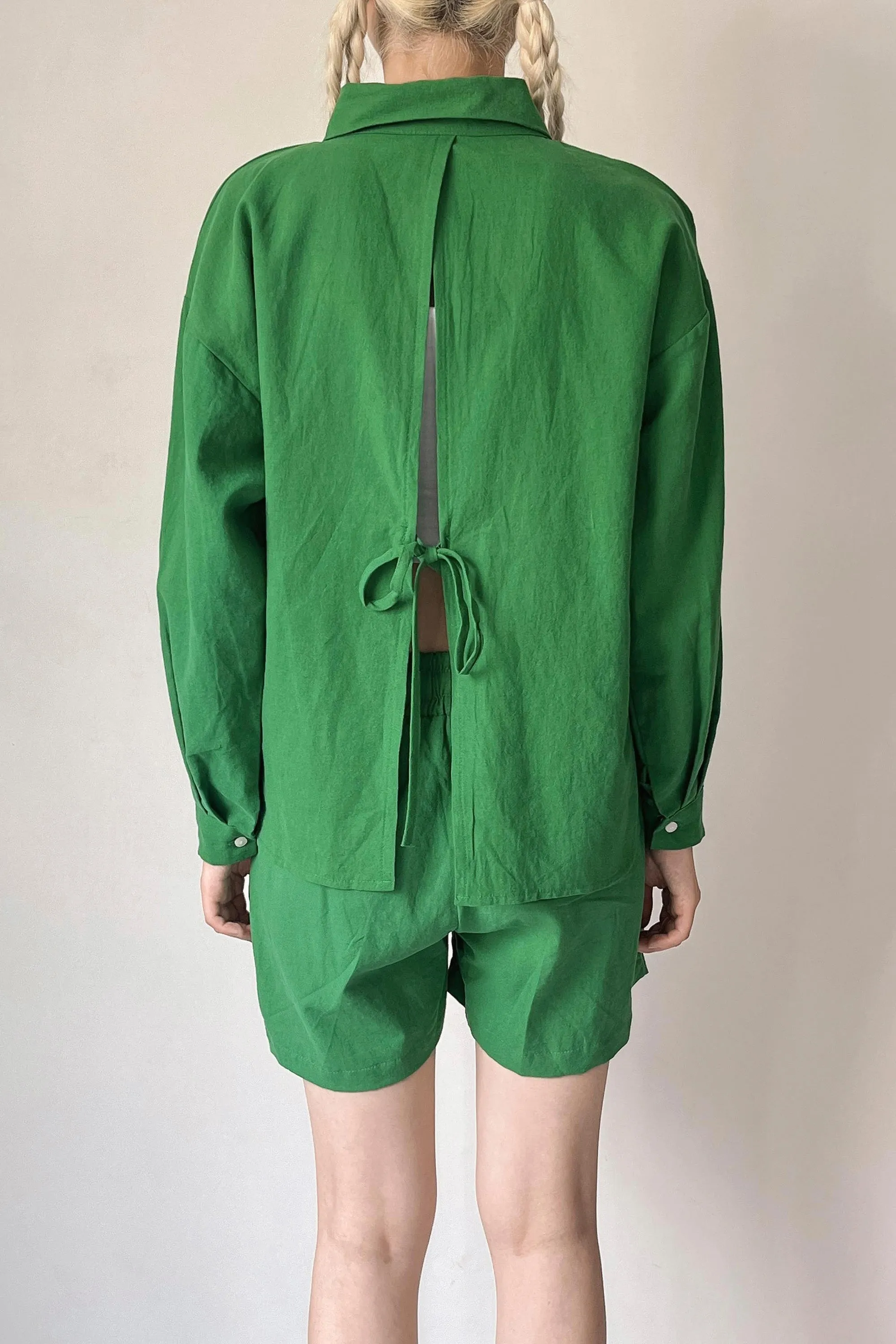 Mia Openback Linen Shirt