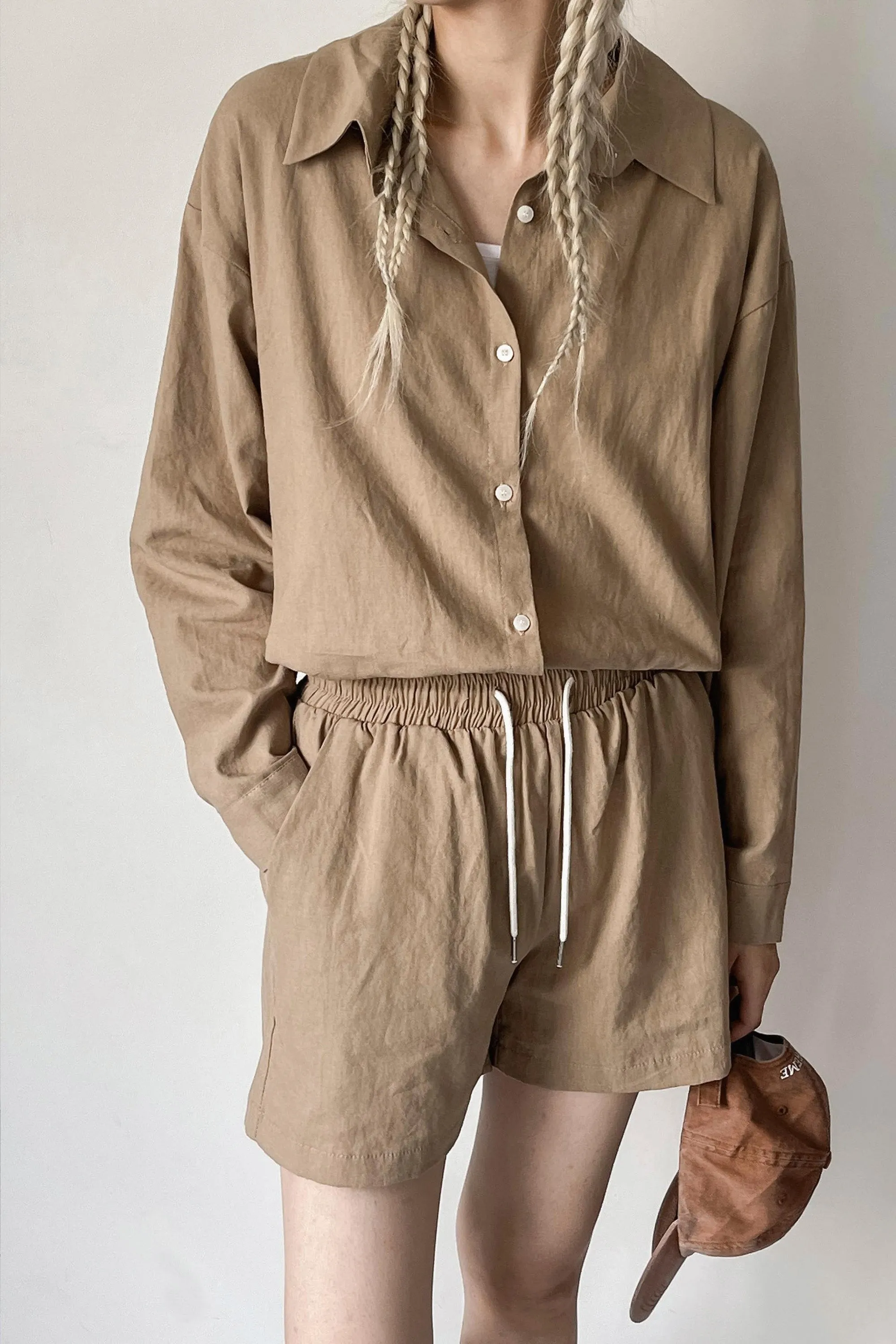 Mia Openback Linen Shirt