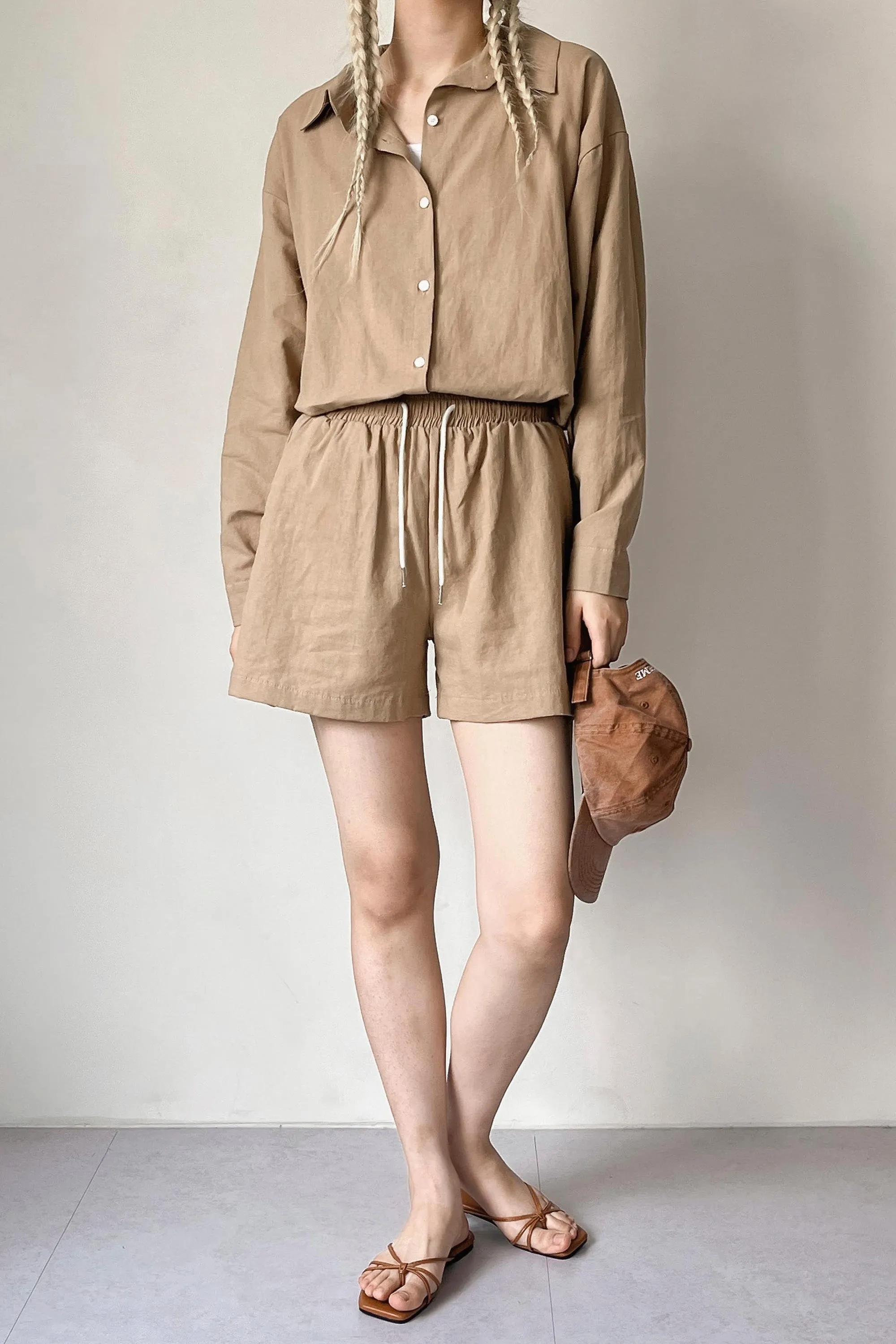 Mia Openback Linen Shirt