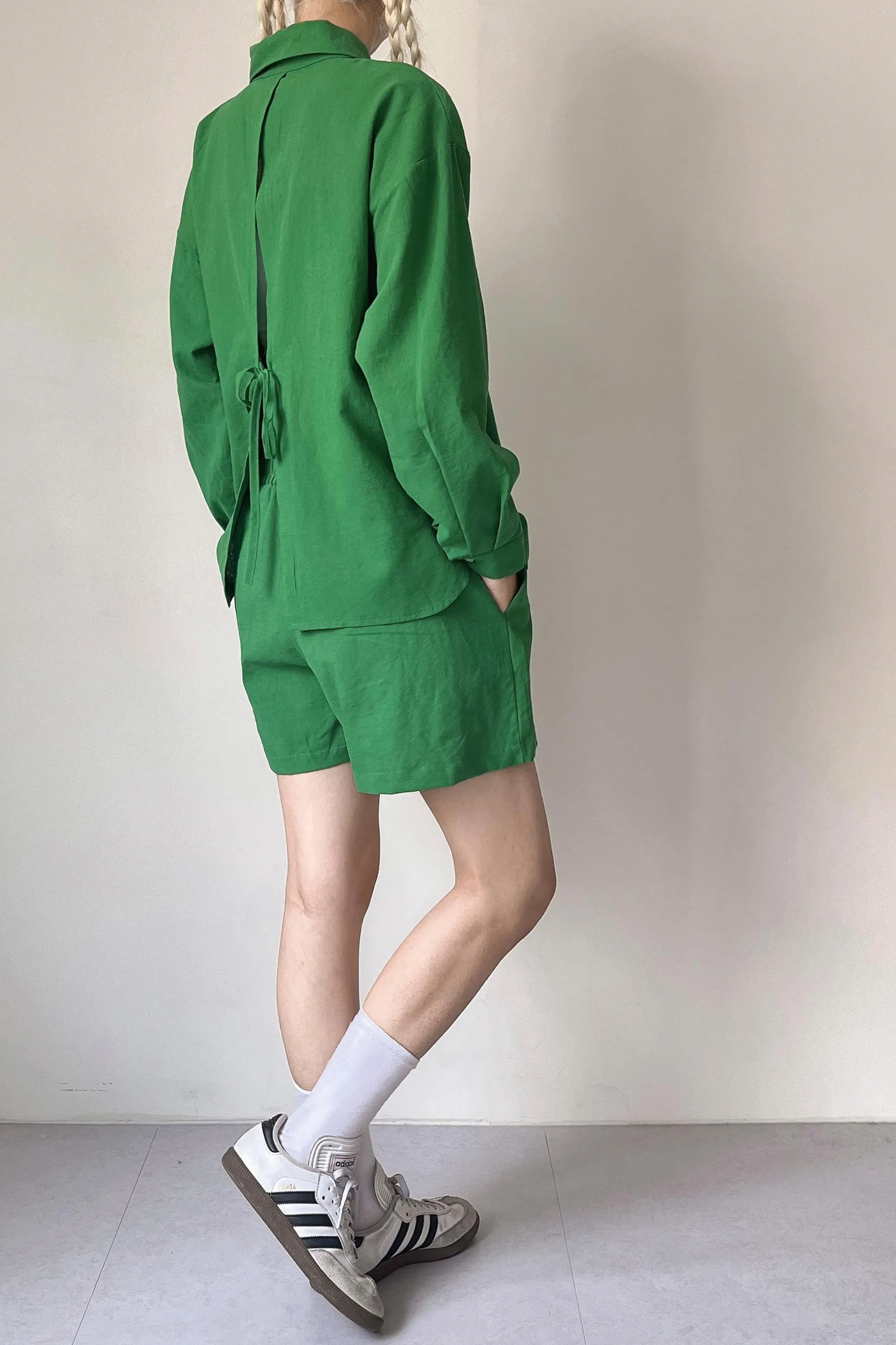 Mia Openback Linen Shirt