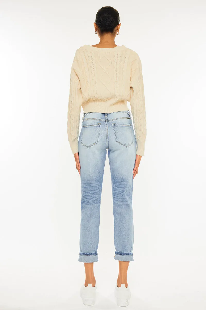 Milan High Rise Mom Jeans