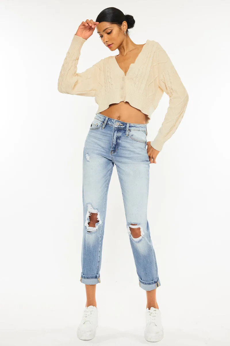 Milan High Rise Mom Jeans