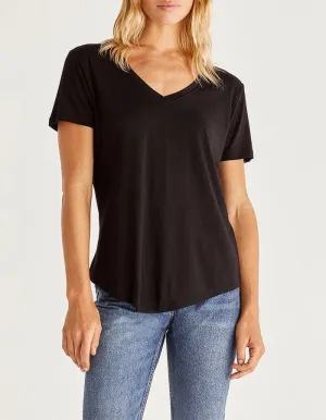 Modal V-neck Tee - Black