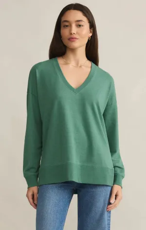 Modern V-Neck Weekender-Botanical Green