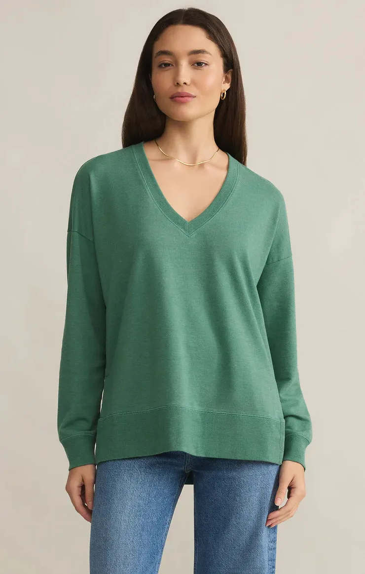 Modern V-Neck Weekender-Botanical Green