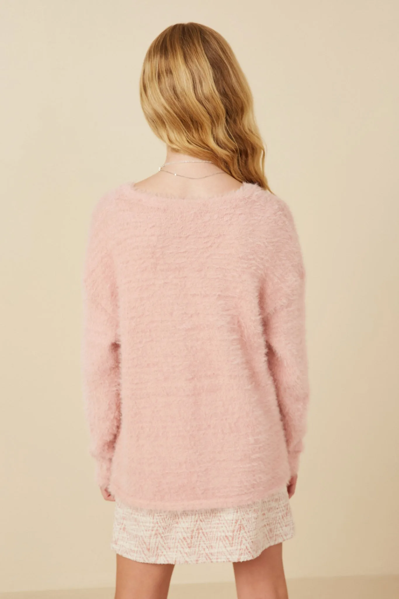 Mohair V Neck Sweater Top